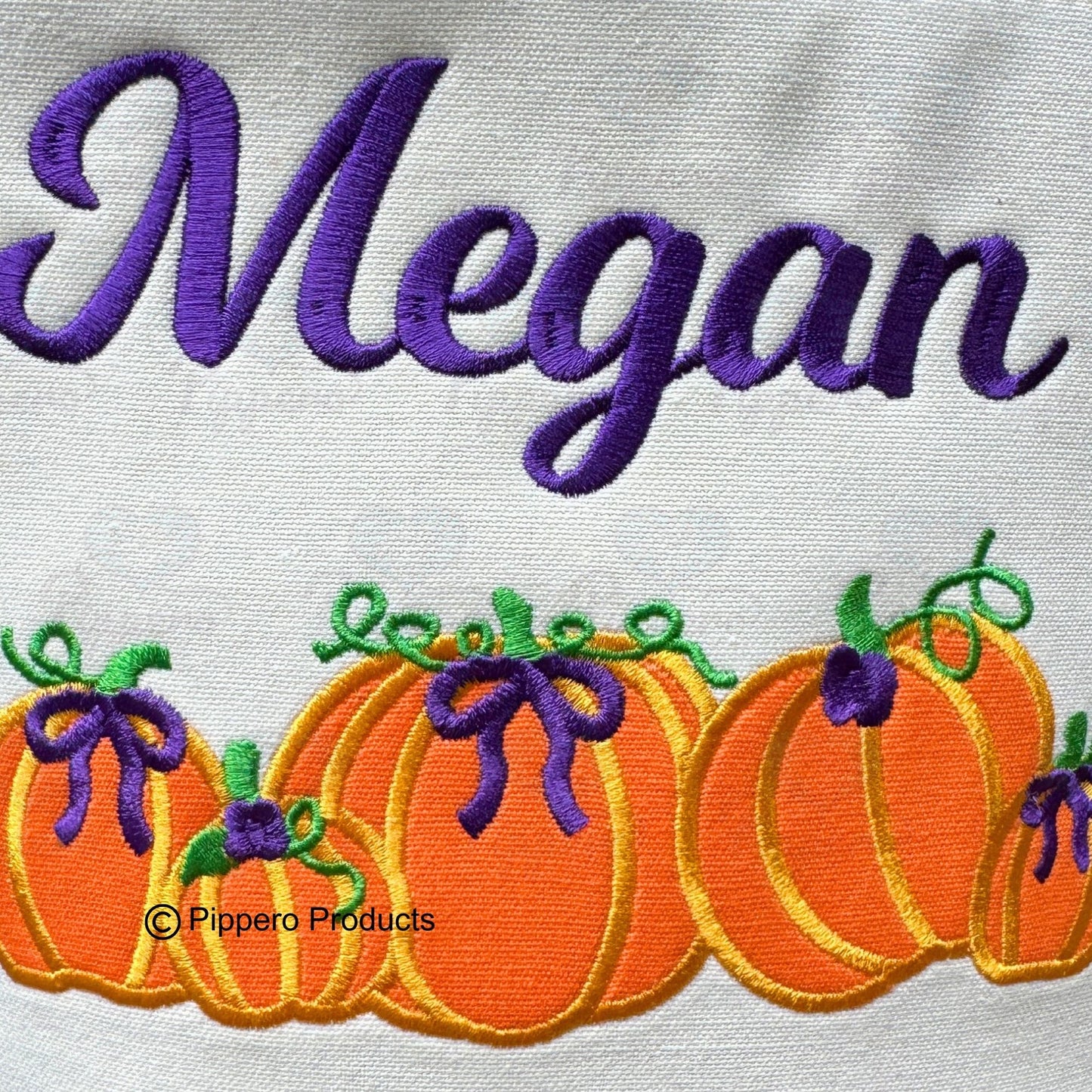 Personalized Embroidered Trick or Treat, Trunk or Treat Halloween Candy Bag Basket Bucket Tote with Plaid Pumpkin Design Gift for Boy or Girl