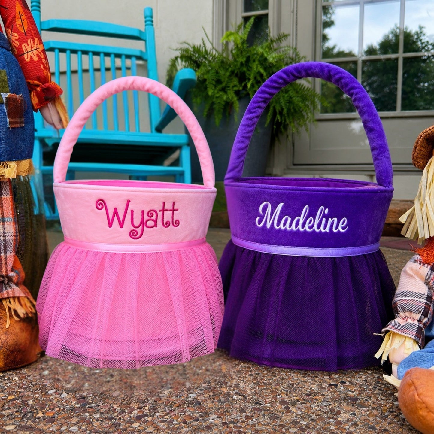 Personalized Embroidered Princess Halloween Treat Basket