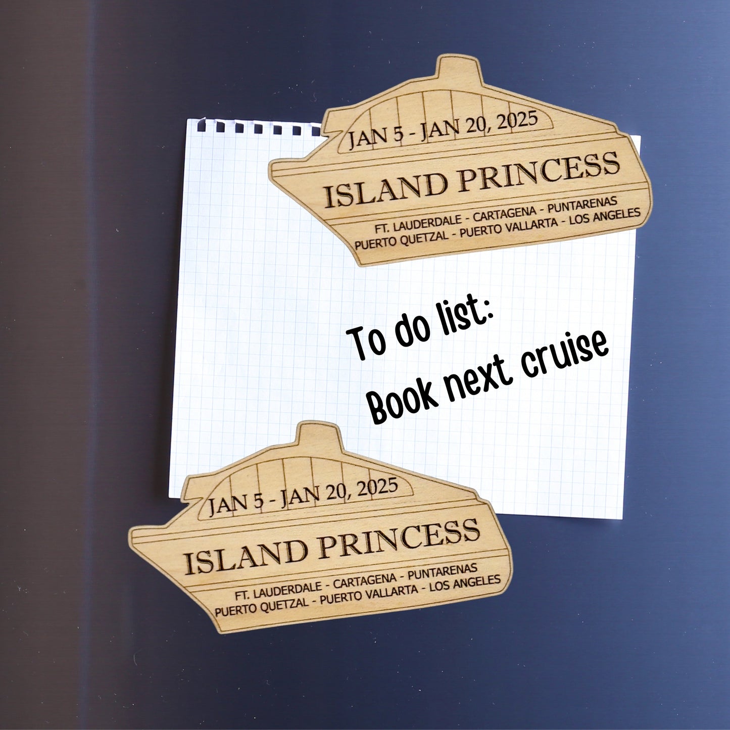 Set of 10 Personalized Cruise Door Magnets | Custom Cruise Gift Exchange Keepsakes