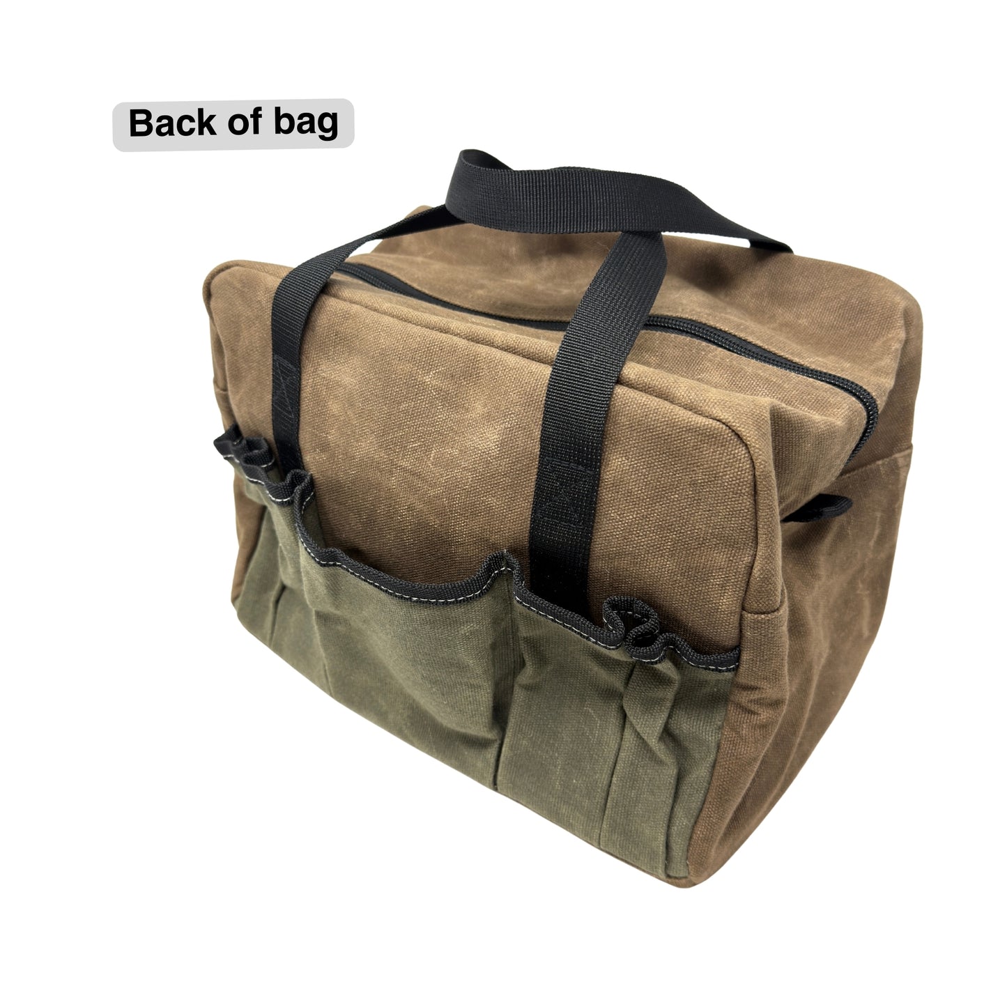 Personalized Embroidered Tool Bag with waxed canvas exterior