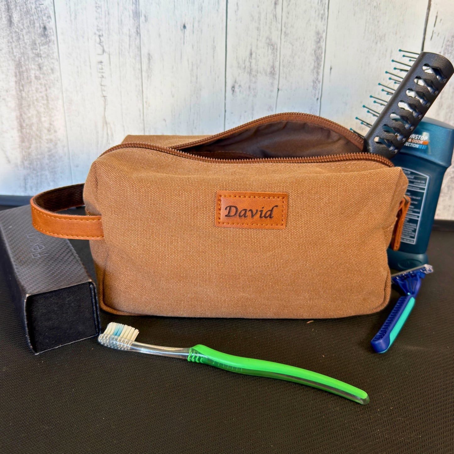 Personalized Men's Dopp kit toiletry bag