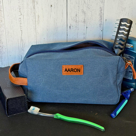 Personalized Men's Dopp kit toiletry bag