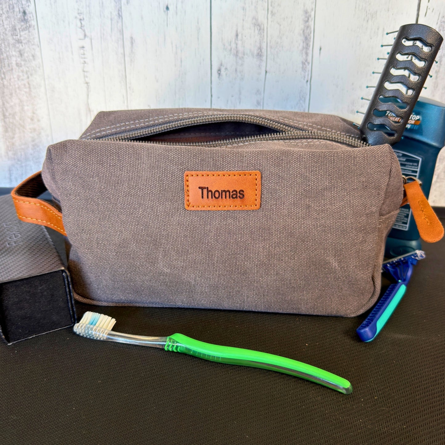 Personalized Men's Dopp kit toiletry bag