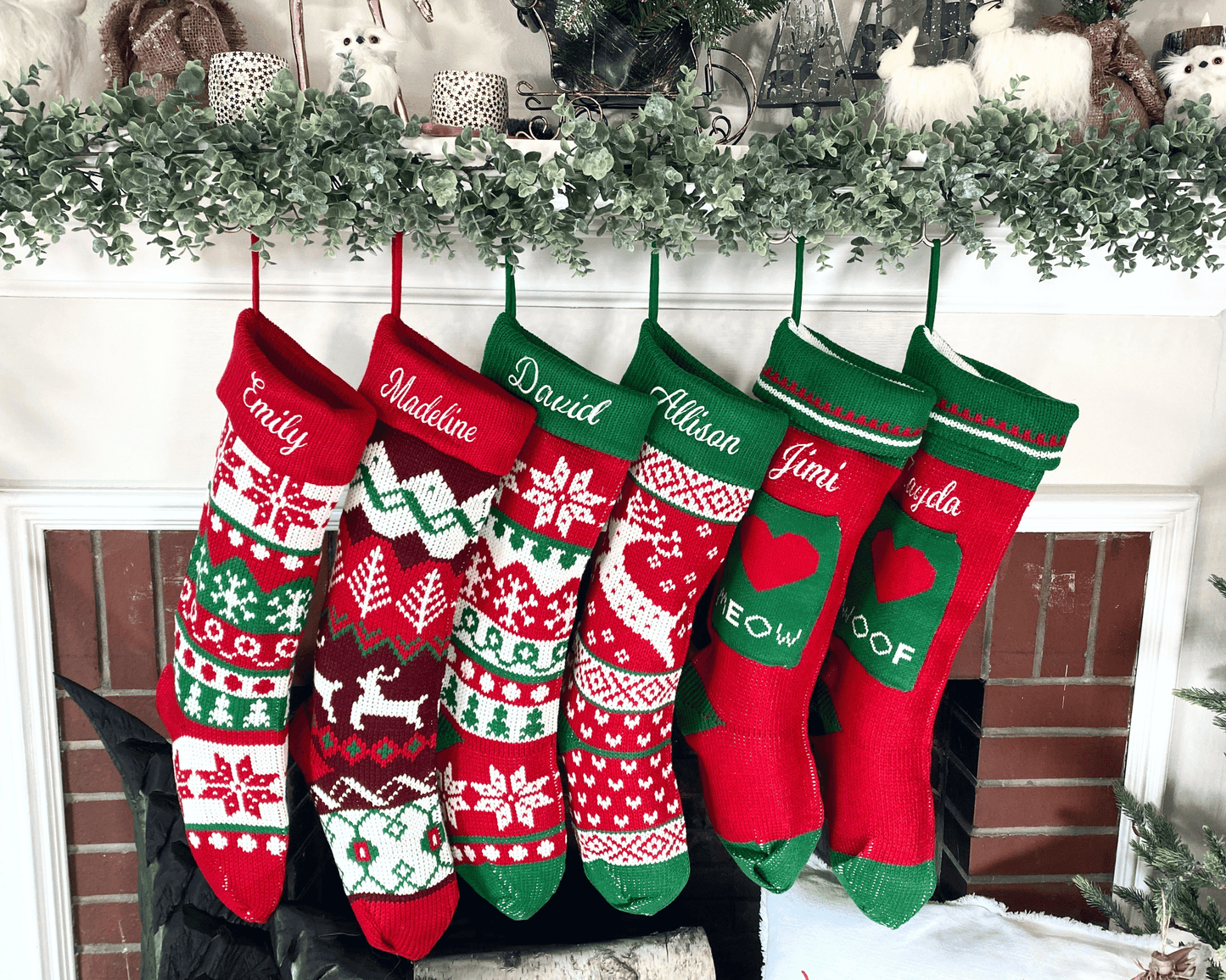 Extra Large Personalized Stocking Long Custom Stocking Family