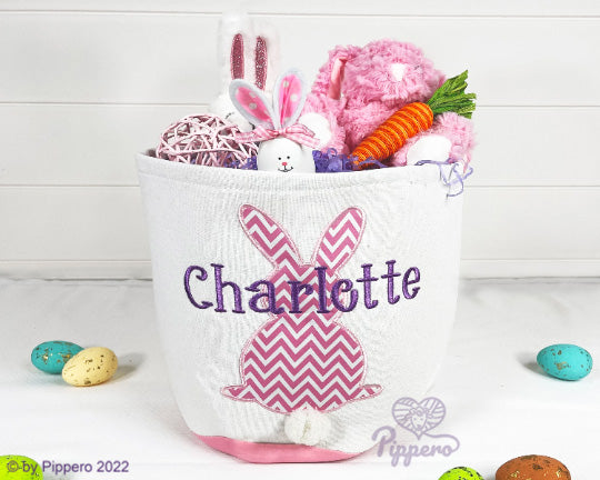 Personalized Easter Basket,  Customized Easter Basket, Kid's Easter Basket, Embroidered Easter Basket