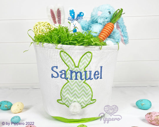 Personalized Easter Basket,  Customized Easter Basket, Kid's Easter Basket, Embroidered Easter Basket